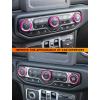 imageSavadicar HVAC Climate Control Panel Knob Trim Kit ampamp Light Control Switch Cover Air Conditioner Knob Aluminum Alloy Ring for 20182025 Jeep Wrangler JL JLU ampamp Gladiator JT Interior AccessoriesOrangePink