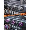 imageSavadicar HVAC Climate Control Panel Knob Trim Kit ampamp Light Control Switch Cover Air Conditioner Knob Aluminum Alloy Ring for 20182025 Jeep Wrangler JL JLU ampamp Gladiator JT Interior AccessoriesOrangePurple