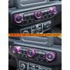 imageSavadicar HVAC Climate Control Panel Knob Trim Kit ampamp Light Control Switch Cover Air Conditioner Knob Aluminum Alloy Ring for 20182025 Jeep Wrangler JL JLU ampamp Gladiator JT Interior AccessoriesOrangePurple