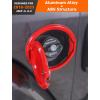 imageSavadicar Locking Gas Cap Cover Fuel Tank Door with Lock Compatible with 2018Present Jeep Wrangler JL JLU 4XE ABS  Aluminum Alloy Construction Exterior Accessories BlackRed