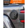 imageSavadicar Locking Gas Cap Cover Fuel Tank Door with Lock Compatible with 2018Present Jeep Wrangler JL JLU 4XE ABS  Aluminum Alloy Construction Exterior Accessories BlackBlack