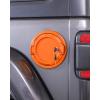 imageSavadicar Locking Gas Cap Cover Fuel Tank Door with Lock Compatible with 2018Present Jeep Wrangler JL JLU 4XE ABS  Aluminum Alloy Construction Exterior Accessories BlackOrange