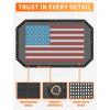imageSavadicar Mesh Shade Top Roof Sunshade Cover for 20072018 Jeep Wrangler JK JKU UV Protection ampamp Heat Reduction for Enhanced Comfort on The Road Durable Polyester American Flag BlackColorful American Flag