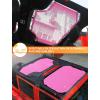 imageSavadicar Sunshade Top Mesh Sun Shade Cover UV Blocker Bikini Screen with USA Flag Pattern for 20072018 Jeep Wrangler JK JKU 4 Door Front and Rear 2 Pieces Durable Polyester BlackPink