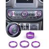imageSavadicar HVAC Climate Control Panel Knob Trim Kit ampamp Light Control Switch Cover Air Conditioner Knob Aluminum Alloy Ring for 20182025 Jeep Wrangler JL JLU ampamp Gladiator JT Interior AccessoriesOrangePurple