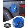imageSavadicar Locking Gas Cap Cover Fuel Tank Door with Lock Compatible with 2018Present Jeep Wrangler JL JLU 4XE ABS  Aluminum Alloy Construction Exterior Accessories BlackBlue