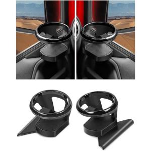 imageSavadicar Door Cup Holder Compatible with 2018Present Jeep Wrangler JL 4XE ampamp Gladiator JT Supports Cup ampamp Bottles Up to 30 oz Size Extension Accessories for Jeep Door 2 PCsWrangler JK 20112018