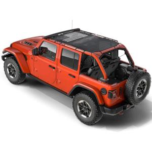 imageSavadicar Mesh Shade Top Roof Sunshade Cover for 20182023 Jeep Wrangler JL JLU 4XE 4 Door UV Protection ampamp Heat Reduction for Enhanced Comfort on The Road Durable Polyester American Flag BlackAmerican Flag