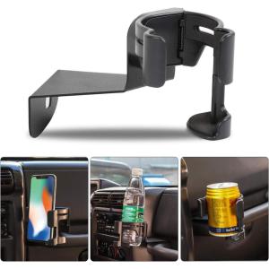 imageSavadicar TJ MultiFunction Drink Cup Phone Holder 2 in 1 Bolton Stand Bracket Organizer for 19972006 Jeep Wrangler TJ