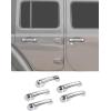 imageSavadicar 5Piece Red Door Handle Cover Trim Set for Jeep Wrangler JL JLU 4xe ampamp Gladiator JT 2018Present  Exterior Handle Cap Accent AccessoriesChrome