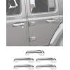 imageSavadicar 5Piece Red Door Handle Cover Trim Set for Jeep Wrangler JL JLU 4xe ampamp Gladiator JT 2018Present  Exterior Handle Cap Accent AccessoriesChrome