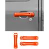 imageSavadicar 5Piece Red Door Handle Cover Trim Set for Jeep Wrangler JL JLU 4xe ampamp Gladiator JT 2018Present  Exterior Handle Cap Accent AccessoriesOrange