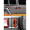 imageSavadicar 5Piece Red Door Handle Cover Trim Set for Jeep Wrangler JL JLU 4xe ampamp Gladiator JT 2018Present  Exterior Handle Cap Accent AccessoriesOrange