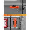 imageSavadicar 5Piece Red Door Handle Cover Trim Set for Jeep Wrangler JL JLU 4xe ampamp Gladiator JT 2018Present  Exterior Handle Cap Accent AccessoriesOrange