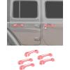 imageSavadicar 5Piece Red Door Handle Cover Trim Set for Jeep Wrangler JL JLU 4xe ampamp Gladiator JT 2018Present  Exterior Handle Cap Accent AccessoriesPink