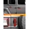 imageSavadicar 5Piece Red Door Handle Cover Trim Set for Jeep Wrangler JL JLU 4xe ampamp Gladiator JT 2018Present  Exterior Handle Cap Accent AccessoriesRed