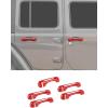 imageSavadicar 5Piece Red Door Handle Cover Trim Set for Jeep Wrangler JL JLU 4xe ampamp Gladiator JT 2018Present  Exterior Handle Cap Accent AccessoriesRed