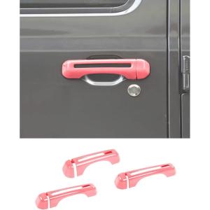 imageSavadicar 5Piece Red Door Handle Cover Trim Set for Jeep Wrangler JL JLU 4xe ampamp Gladiator JT 2018Present  Exterior Handle Cap Accent AccessoriesPink