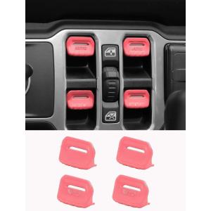 imageSavadicar Purple Interior Accessories  Window Control Switch Trim Set for 2018Present Jeep Wrangler JL JLU 4XE ampamp Gladiator JT  Solid Color Interior Decor Upgrade Option 4PiecePink
