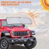 imageSavadicar Windshield Sunshade UV Protection Sun Visor for Jeep Wrangler TJ JK JL 4XE ampamp Gladiator JT 19972025 Foldable Front Window Shade Durable Heat Shield Interior Accessories 1 Pc