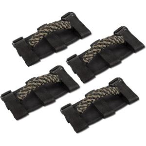 imageSavadicar 4 x Roll Bar Grab Handles Circular Weave Grip Handle Compatible with 19552023 Jeep Wrangler CJ YJ TJ JK JKU JL JLU ampamp Gladiator JT Interior Accessories Blue 4PCsArmygreen