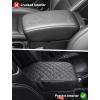 imageSavadicar Center Console Cover Compatible with 20182025 Jeep Wrangler JL 4XE ampamp Gladiator JT Faux Leather Armrest Protector Pad for Enhanced Protection and Comfort interior Accessories Carbon FiberBlack