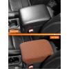imageSavadicar Center Console Cover Compatible with 20182025 Jeep Wrangler JL 4XE ampamp Gladiator JT Faux Leather Armrest Protector Pad for Enhanced Protection and Comfort interior Accessories Carbon FiberBrown