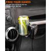 imageSavadicar JK MultiFunction Drink Cup Phone Holder 3 in 1 Bolton Stand Bracket Organizer Cell Phone Mount Compatible with 20112018 Jeep Wrangler JK JKU 2 ampamp 4 Door Interior Accessories Black