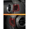 imageSavadicar Red Carbon Fiber Interior Accessories  Dashboard Side Air Vent Trim Cover for 20182023 Jeep Wrangler JL JLU 4XE ampamp Gladiator JT  Premium Texture Interior Decor Upgrade Option 2PieceRed Carbon Fiber