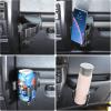 imageSavadicar TJ Grab Bar MultiFunction Phone Mount 2 in 1 Bolton Cup Holder Stand DrinkPhone Holder Compatible with 19962006 Jeep Wrangler TJ 2 Door ampamp 4 Door Interior Accessories Black