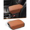 imageSavadicar Center Console Cover Compatible with 20182025 Jeep Wrangler JL 4XE ampamp Gladiator JT Faux Leather Armrest Protector Pad for Enhanced Protection and Comfort interior Accessories Carbon FiberBrown