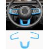 imageSavadicar Purple Interior Accessories  Steering Wheel Trim for 2018Present Jeep Wrangler JL JLU 4XE ampamp Gladiator JT  Solid Color Interior Decor Upgrade Option 3PieceSky Blue