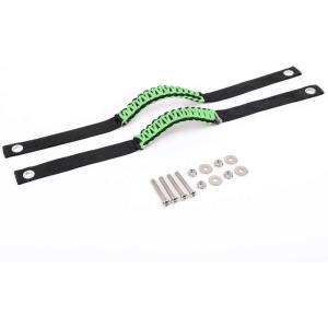 imageSavadicar 2 Pack Roll Bar Grab Handles for 20182024 Jeep Wrangler JL JLU 4XE ampamp Gladiator JT Roof Top Paracord Handle for Secure Grip Essential Interior Accessories BlackGreen