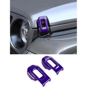 imageSavadicar 2Piece Orange Hood Latch Trim Cover for Jeep Wrangler JL JLU 4xe ampamp Gladiator JT 2018Present  Exterior Decorative Upgrade AccessoriesPurple