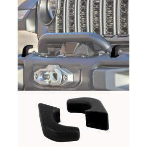 imageSavadicar 2Piece Texture Pink Front Bumper Tow Hook Cover for Jeep Wrangler JK JL 4xe ampamp Gladiator JT 2007Present  Exterior Styling Upgrade AccessoriesBlack