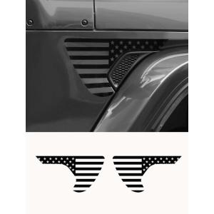imageSavadicar American Flag Fender Side Vent Decals for Jeep Wrangler JL JLU ampamp Gladiator JT 2018Present  Matte Black Vinyl Graphic Sticker Easy Peel ampamp Stick Exterior Trim AccessoriesBlack