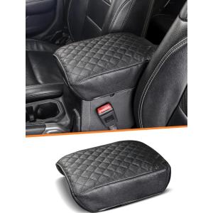 imageSavadicar Center Console Cover Compatible with 20182025 Jeep Wrangler JL 4XE ampamp Gladiator JT Faux Leather Armrest Protector Pad for Enhanced Protection and Comfort interior Accessories Carbon FiberBlack