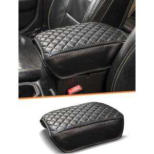 imageSavadicar Center Console Cover Compatible with 20182025 Jeep Wrangler JL 4XE ampamp Gladiator JT Faux Leather Armrest Protector Pad for Enhanced Protection and Comfort interior Accessories Carbon FiberCarbon Fiber