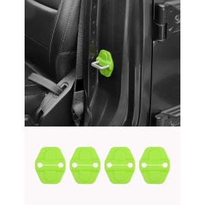 imageSavadicar Pink Interior Accessories  Front Door ampamp Tailgate Latch Striker Trim Set for 2018Present Jeep Wrangler JL JLU 4XE ampamp Gladiator JT  Solid Color Interior Decor Upgrade Option 4PieceGreen