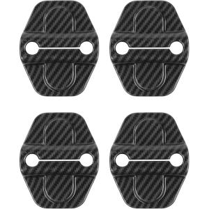 imageSavadicar Pink Interior Accessories  Front Door ampamp Tailgate Latch Striker Trim Set for 2018Present Jeep Wrangler JL JLU 4XE ampamp Gladiator JT  Solid Color Interior Decor Upgrade Option 4PieceCarbon Fiber