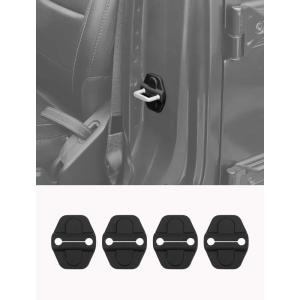 imageSavadicar Pink Interior Accessories  Front Door ampamp Tailgate Latch Striker Trim Set for 2018Present Jeep Wrangler JL JLU 4XE ampamp Gladiator JT  Solid Color Interior Decor Upgrade Option 4PieceBlack