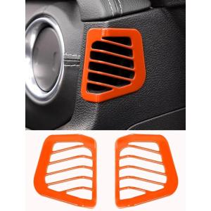 imageSavadicar Red Carbon Fiber Interior Accessories  Dashboard Side Air Vent Trim Cover for 20182023 Jeep Wrangler JL JLU 4XE ampamp Gladiator JT  Premium Texture Interior Decor Upgrade Option 2PieceOrange