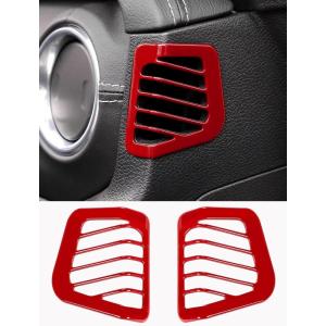 imageSavadicar Red Carbon Fiber Interior Accessories  Dashboard Side Air Vent Trim Cover for 20182023 Jeep Wrangler JL JLU 4XE ampamp Gladiator JT  Premium Texture Interior Decor Upgrade Option 2PieceRed
