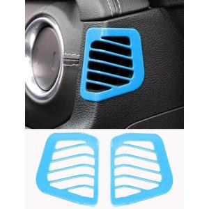 imageSavadicar Red Carbon Fiber Interior Accessories  Dashboard Side Air Vent Trim Cover for 20182023 Jeep Wrangler JL JLU 4XE ampamp Gladiator JT  Premium Texture Interior Decor Upgrade Option 2PieceSky Blue