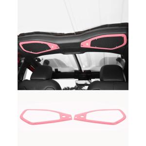 imageSavadicar Overhead Soundbar Speaker Trim Cover for 2024 Jeep Wrangler JL ampamp Gladiator JT Enhance Interior Aesthetics with Premium Styling Accent Accessories Red 2 PcsPink