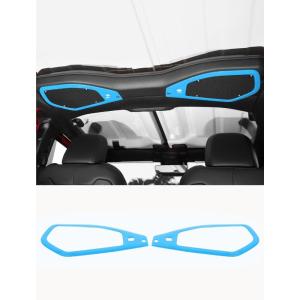 imageSavadicar Overhead Soundbar Speaker Trim Cover for 2024 Jeep Wrangler JL ampamp Gladiator JT Enhance Interior Aesthetics with Premium Styling Accent Accessories Red 2 PcsSky Blue