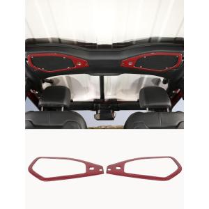 imageSavadicar Overhead Soundbar Speaker Trim Cover for 2024 Jeep Wrangler JL ampamp Gladiator JT Enhance Interior Aesthetics with Premium Styling Accent Accessories Red 2 PcsCarbon Fiber Red