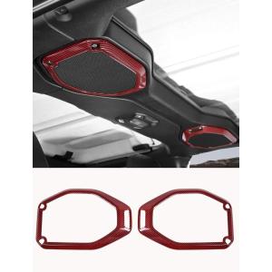 imageSavadicar Pink Interior Accessories  Soundbar Speaker Bezel Trim for 20182023 Jeep Wrangler JL JLU 4XE ampamp Gladiator JT  Solid Color Interior Decor Upgrade Option 2PieceRed Carbon Fiber