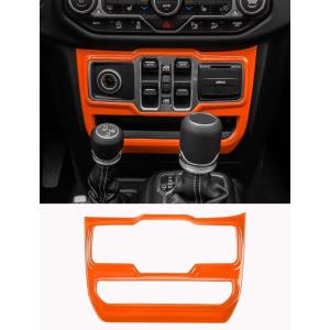 imageSavadicar Green Interior Accessories  Lower Center Stack Panel Trim Cover for 2018Present Jeep Wrangler JL JLU 4XE ampamp Gladiator JT  Solid Color Interior Decor Upgrade Option 1PieceOrange
