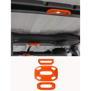 imageSavadicar Red Interior Accessories  Dome Light Trim Set for 20182023 Jeep Wrangler JL JLU 4XE ampamp Gladiator JT  Solid Color Interior Decor Upgrade Option 3PieceOrange